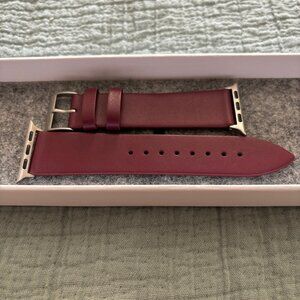 Condor Straps Burgundy Vegan Leather Apple Watch Band